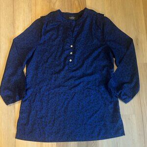 DASH Blue Patterned Blouse